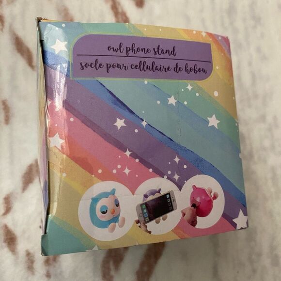 Phone Stand/ Owl Bank - Pink and White - Picture 5 of 7